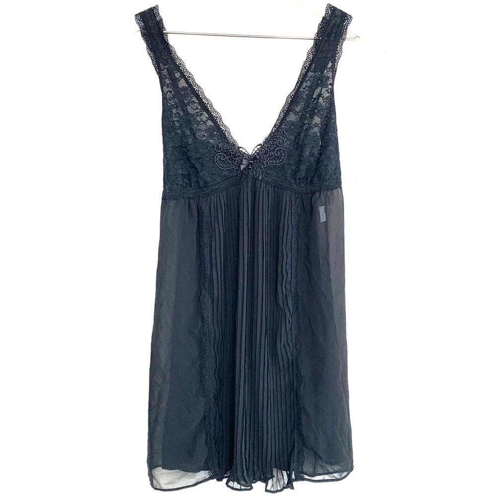 In Bloom Jonquil Black Lace Sheer Teddy Lingerie